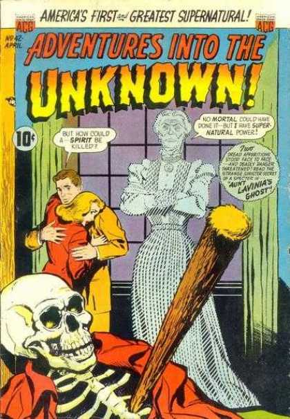 Adventures Into the Unknown 42 - Ghost - Skeleton - Stake - Supernatural - Mortal