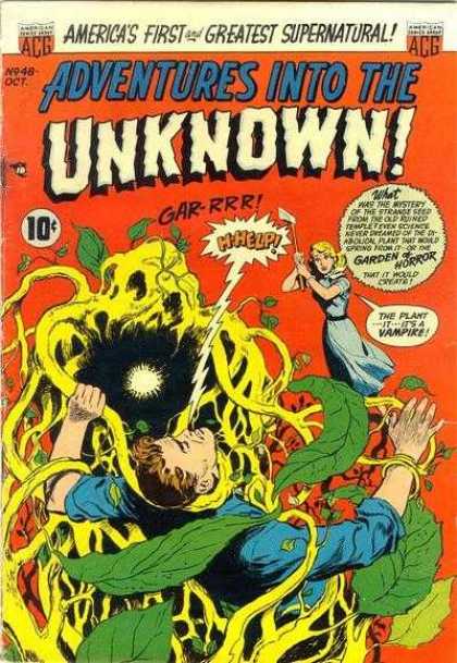 Adventures Into the Unknown 48 - Garden Of Horror - Vampire - Mystery - Spring - Help