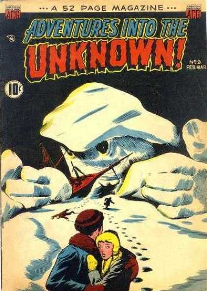 Adventures Into the Unknown 9 - Snow - Monster - Yellow Mittens - Couple - Cold