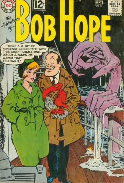 Adventures of Bob Hope 76 - Ocean Waves - Enormous Purple Claw - Boat Deck And Railing - Red Buzzard Idol - Lady In Green Coat