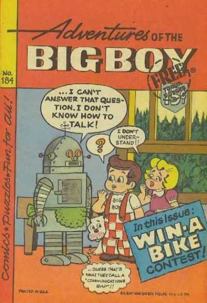 Adventures of the Big Boy 184 - Robot - Dog - Window - Children - Table
