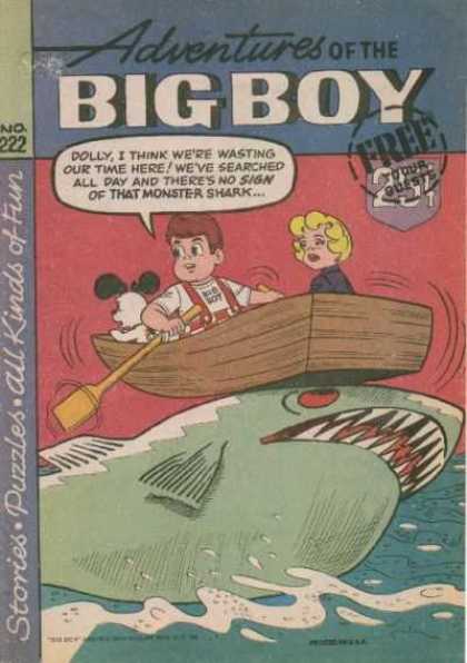 Adventures of the Big Boy 222 - Rowboat - Shark - Dog - Oars - Girl