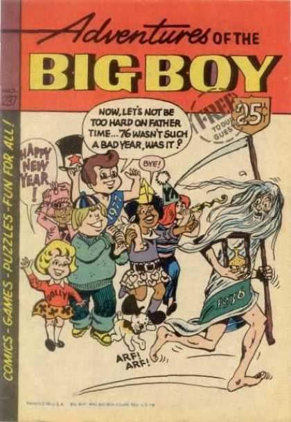 Adventures of the Big Boy 237 - Father Time - 1976 - 1977 - New Year Baby - Party