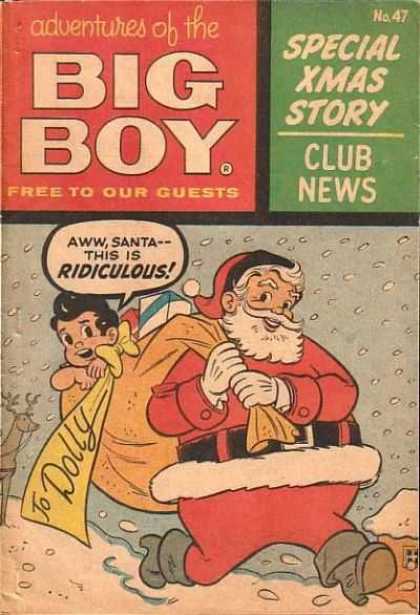 Adventures of the Big Boy 47 - Free Comic - Santa - Special Christmas Story - Red And Green - Snowing