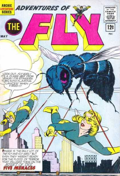 Adventures of the Fly 19 - Comics Code Authority - 12 Cents - Archie - Speech Bubble - May
