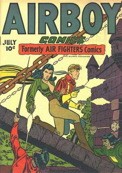 Airboy Comics 6 - July - Woman - Man - Chain - Gun