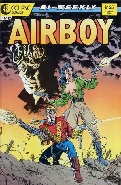 Airboy 12 - Eclipse Comics - Guns - Sexually Suggestive Art - Warzone - Barbed Wire - Dave Dorman