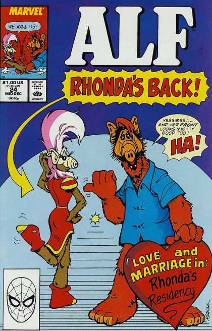 Alf 24 - Rhonda - Love And Marriage - Blue Shirt - Red Dress - Pink Hair