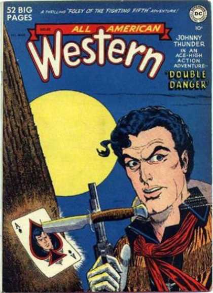 All-American Comics - All American Western - 52 Big Pages - Double Danger - Knife - Gun - Card