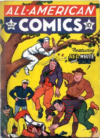 All-American Comics 12 - All- American - Comics - No 12 - Featuring - Red White And Blue