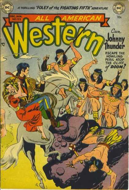 All-American Comics - All American Western - Tribals - Sword - Horse - One Lady - One Man