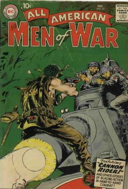 All-American Comics - All American Men of War - All American - Men Of War - Cannon Rider - Blazing Action - Hand-to-hand Combat
