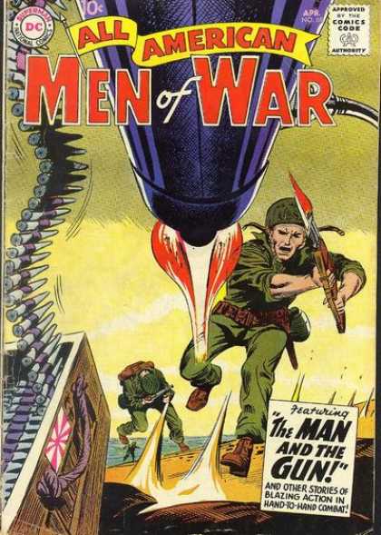 All-American Comics - All American Men of War - Dc - Men Of War - Man And The Gun - Soldiers - Blood