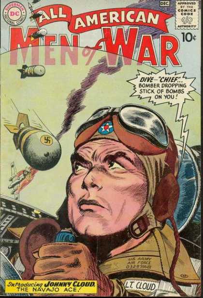 All-American Comics - All American Men of War - Men War - Dive Chief - Stick Of Bombs On You - Johnny Cloud - The Navajo Ace