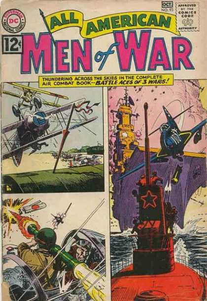 All-American Comics - All American Men of War - Airplane - Men And War - Crash - Fighting - Man