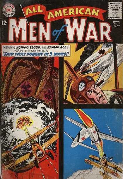 All-American Comics - All American Men of War - Plane - Crash - Explosion - Fire - Pilot
