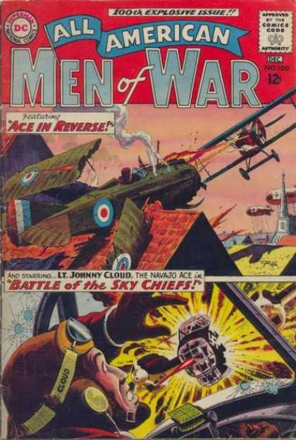 All-American Comics - All American Men of War - Men Of War - Plane - Ace In Reverse - Man - Battle Of The Sky Chiefs