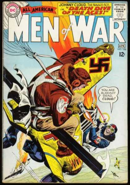 All-American Comics - All American Men of War - Dc Comics - Nazi - Nazi Plane - Johnny Cloud - Death Dive Of The Aces