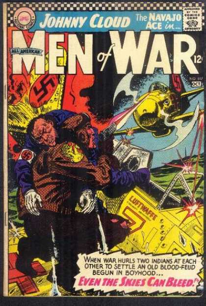 All-American Comics - All American Men of War - Johnny Cloud - Approved By The Comics Code - All Amerikan - Plane - Man