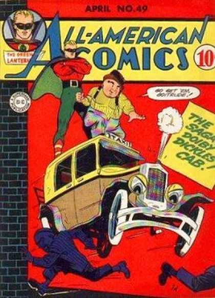 All-American Comics 49 - The Saga Doiby Dickles Cab - Clown - Taxi - Cab - Steam
