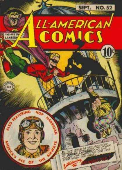All-American Comics 52 - Green Lantern - Axe - Fight - Lighthouse - Hop Harrigan