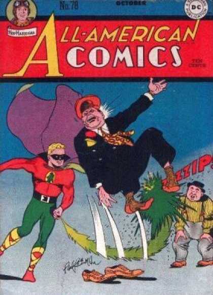 All-American Comics 78 - No 78 October - Zzip - Masked Man With Cape - Jump Out Of Shoes - Green