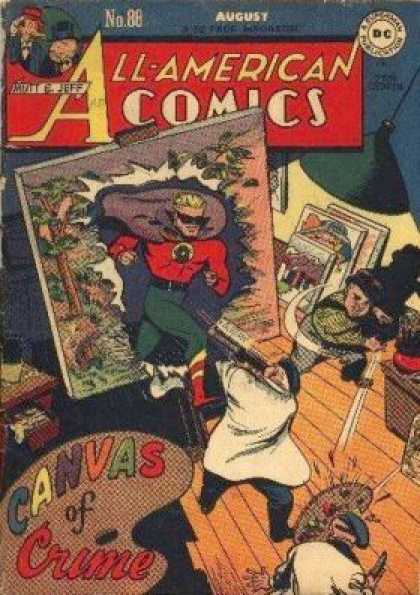 All-American Comics 88 - All-american Comics - Canvas Of Crime - Gun - Artist - Fight