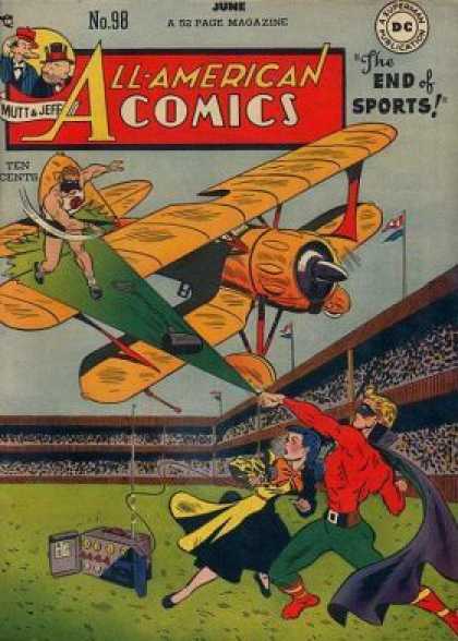 All-American Comics 98 - Sports Arena - Bi-plane - The End Of Sports - Attack - Radio - Alex Toth