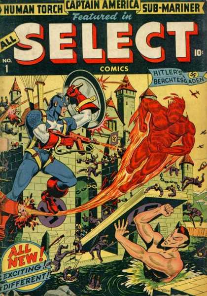 All Select Comics 1 - Gun - All New - Captain America - Sub Mariner - Aeroplane