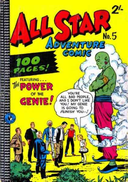 All Star Adventure Comic 5 - Genie Power - Power Of The Genie - Three Wishes - Smokin - Punishment
