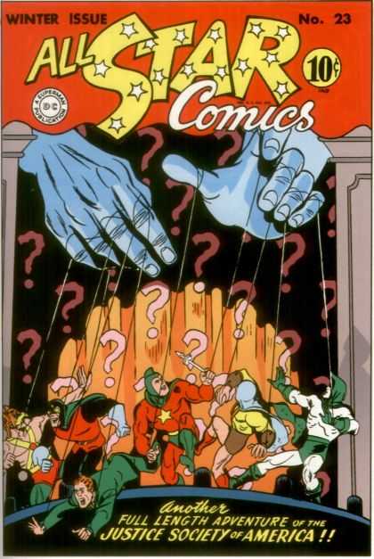 All Star Comics 23 - Puppeteer - Men In Tights - Puppet Strings - Stage - Superheros