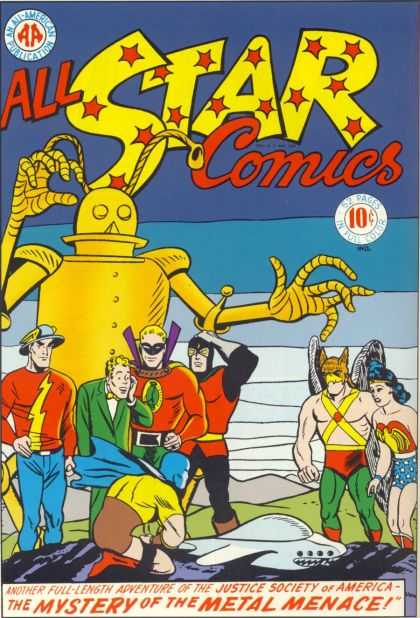 All Star Comics 26 - Justice Society Of America - Wonder Woman - Mystery Of The Metal Menace - Robot - Flash
