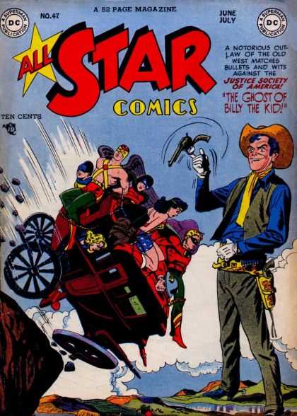 All Star Comics 47 - All Star Comics - Billy The Kid - Cowboy - Justice Society Of America - Old West