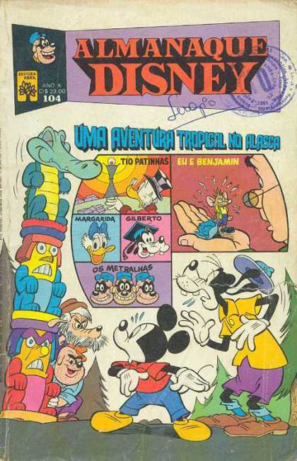 Almanaque Disney 104 - Totem - Mickey Mouse - Robbers - Margarida - Gilberto