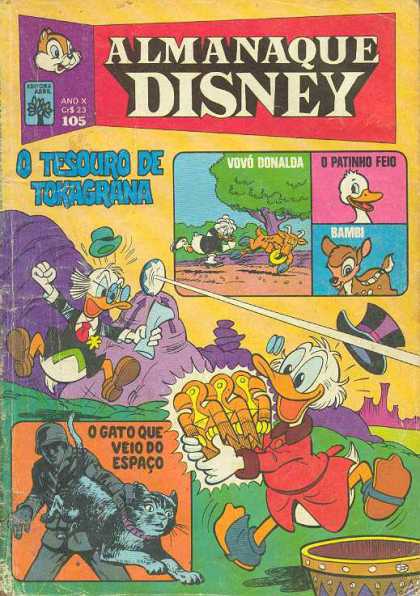 Almanaque Disney 105 - Chipmunk - Bambi - Uncle Scrooge - Cat - Treasure