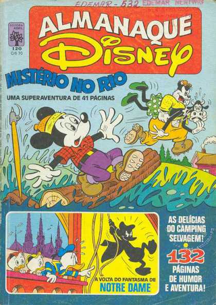 Almanaque Disney 120 - River - Camping - Mickey Mouse - Abduction - Logs
