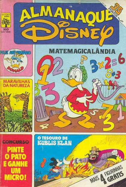 Almanaque Disney 160 - Donald Duck - Laurel Wreath - Giraffe - Mathematics - Kubla Kahn