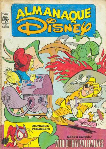 Almanaque Disney 174 - Knight - Dragon - Shield - Flames - Masked Duck