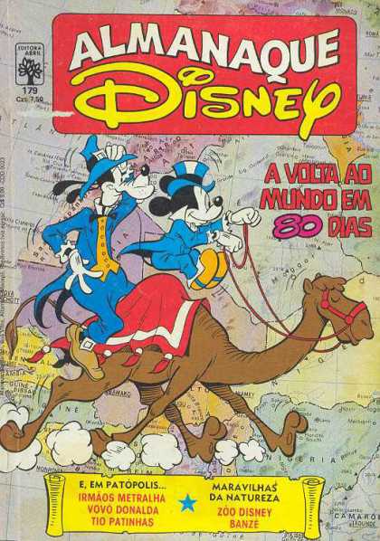 Almanaque Disney 179 - A Volta Ad Mundo Em 80 Dias - Cammel - Guffy - Mouse - Map