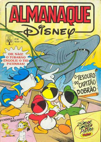 Almanaque Disney 218 - Shark - Donald Duck - Huey Duey And Louie - Nephews - Boat