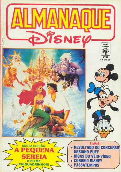 Almanaque Disney 236 - Little Mermaid - Ursela - Mickey Mouse - Goofy - Scrooge Mcduck