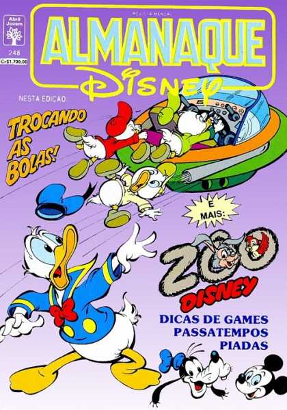 Almanaque Disney 248 - Trocando As Bolas - Dicas De Games Passatempos Piadas - Zoo Disney - Donald Duck - Purple