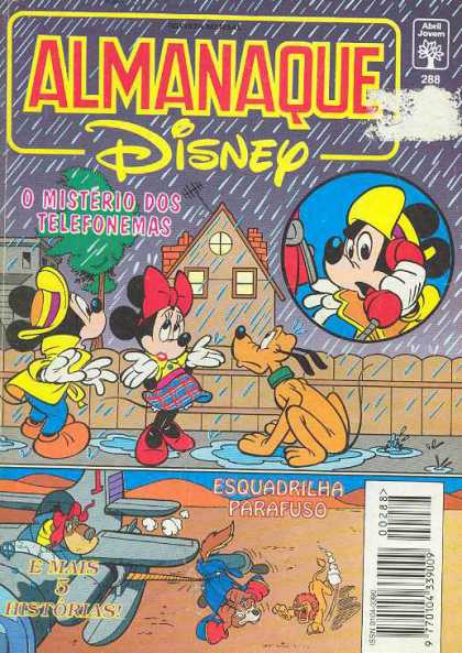 Almanaque Disney 288 - Mickey Mouse - Minnie Mouse - Telephone - Dog - Rain