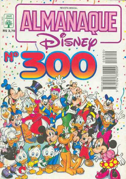 Almanaque Disney 300 - Abril Jovill - Pluto - Mickey Mouse - Gooffy - Donald Duck
