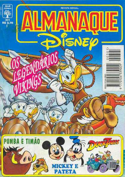 Almanaque Disney 301 - Donald Duck - Pumba - Duck Tales - Vikings - Ship