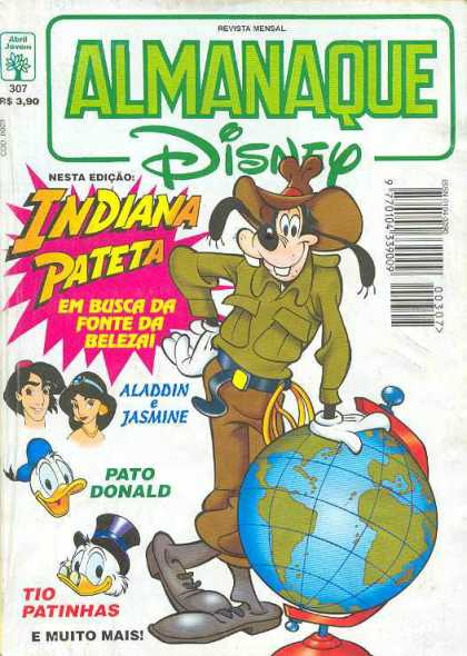 Almanaque Disney 307 - Disney - Indiana Jones - Goofy - Donald Duck - Aladdin And Jasmine