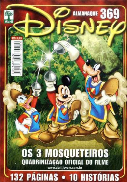 Almanaque Disney 369 - Mickey Mouse - Donald Duck - Goofy - Swords - Os 3 Mosqueteiros