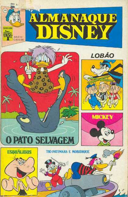 Almanaque Disney 58 - Mickey Moust - Donald Duck - Alligator - Lobao - O Pati Selvagem