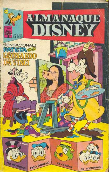 Almanaque Disney 83 - Pateta - Leonardo Da Vinci - Pato Donald - Ze Carioca - Os Sobrinhos
