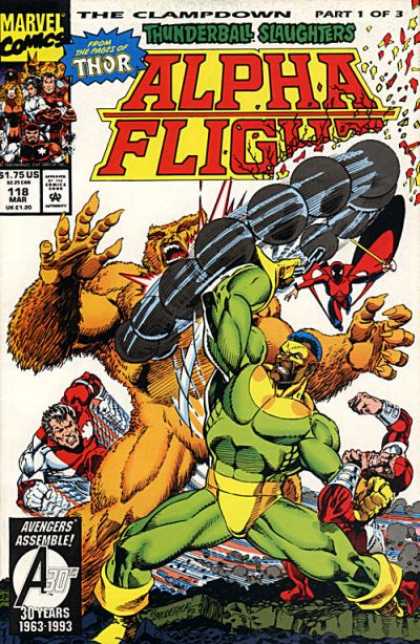 Alpha Flight 118 - Monsters - Muscles - Weapon - Thor - Thunderball Slaughters